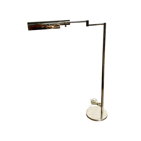 Chrome LIbrary Style Floor Lamp
