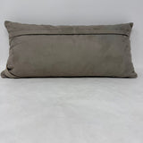 Woven Leather Lumbar Accent Pillow