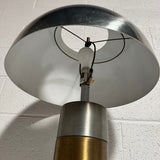 Vintage Mixed Metal Mushroom Table Lamp with Metal Shade