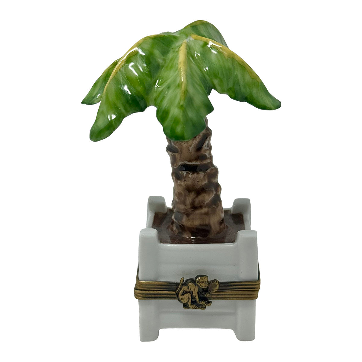 Peint Main Palm Tree Trinket Box