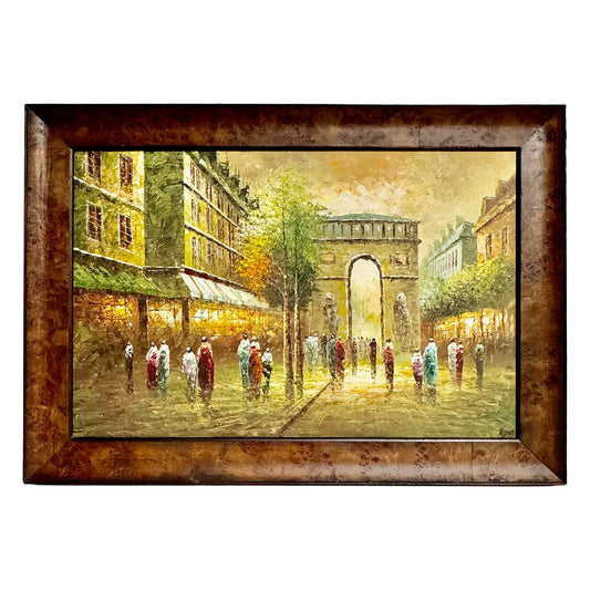 "Arc de Triomphe" Street Scene Painting Signed