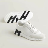 Hermès Sneakers – White & Black Leather (Unisex, Size 40)