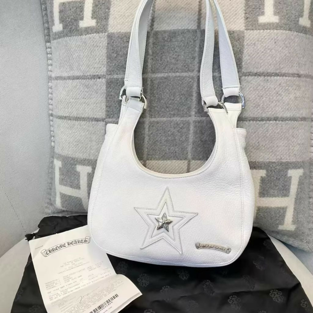 Chrome Hearts White Star Hobo Bag