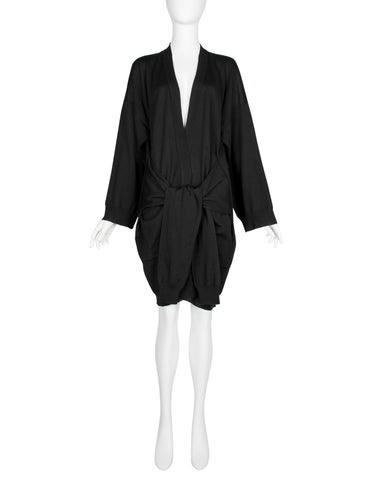 Jean Paul Gaultier Vintage AW 1993 Black wool Oversized 'Four Arm' Cardigan Sweater