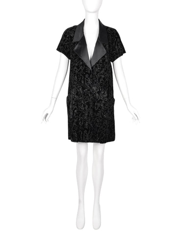 Karl Lagerfeld Vintage AW 1990 Sparkly Foliage Velvet Evening Jacket