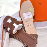 Hermès H Oran Slippers Golden Brown (Size 37)