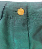 Vintage Chanel 96A Runway Iridescent Green Cargo Army Pants Trousers FR 34/36